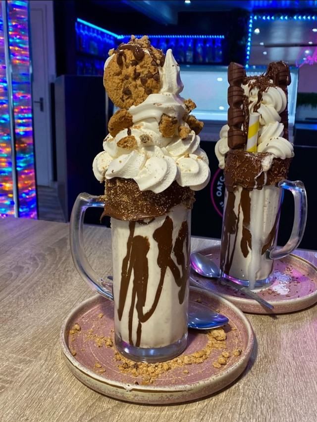 Two loaded O&M monster shakes shared by eatwithsjh